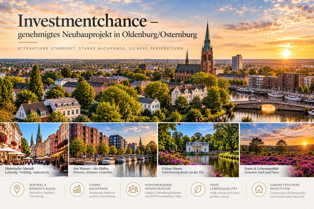 Immobilienangebot - Oldenburg - Grundstück - Projektgrundstück mit Baugenehmigung in Oldenburg-Osternburg!