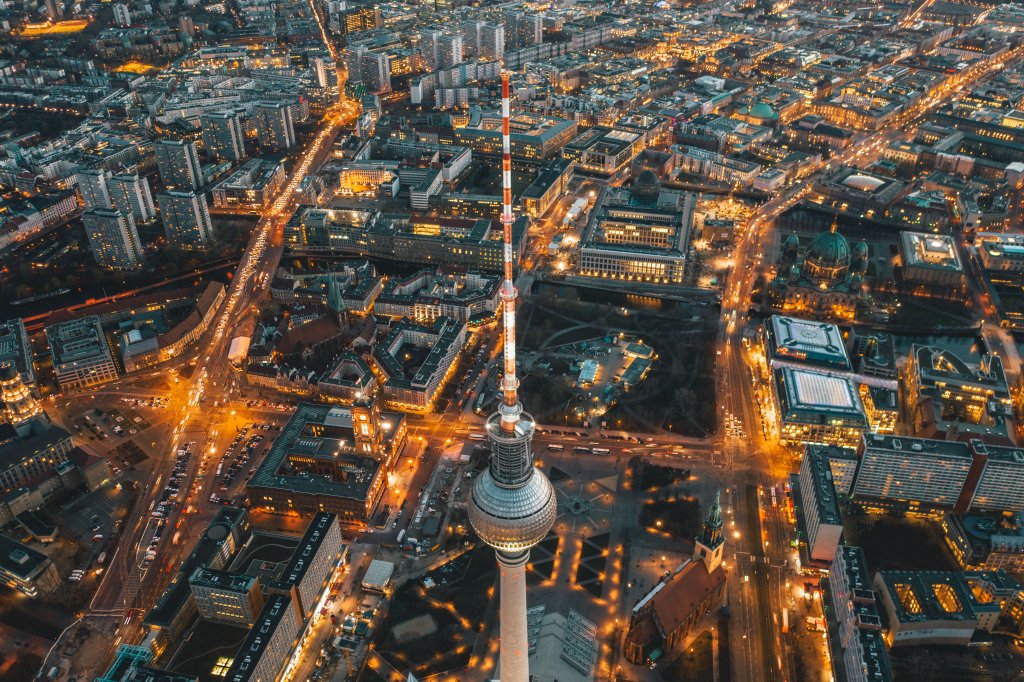 Luftansicht Berlin Alexanderplatz