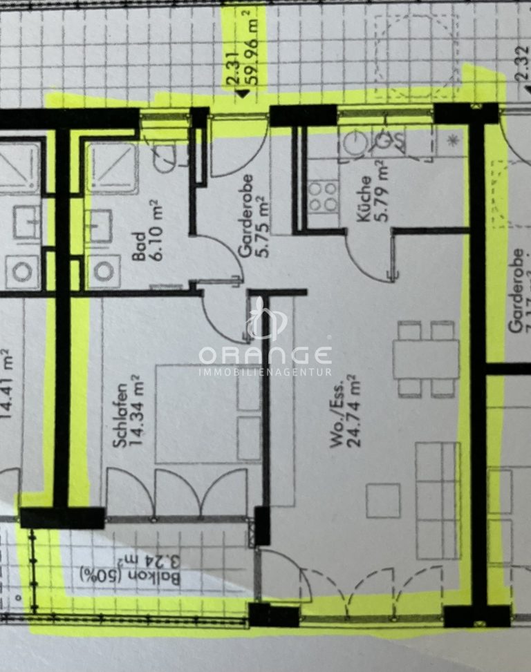 Immobilienangebot - Teublitz - Alle - DACHGESCHOSSWOHNUNG MIT EINBAUKÜCHE UND BALKON