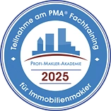 Abzeichen Teilnahme PMA Fachtraining 2025 für Immobilienmakler